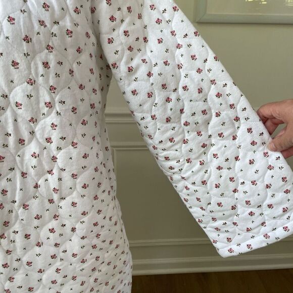 NWOT The Vermont Country Store Double-Quilted Long Cotton Flannel Robe $110 S 6 - Picture 5 of 9